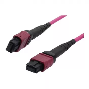 LWL-MTP-Female Patch Cable OM4 LowLoss(ELite), 12 fibre, Type B crossed, heather violet, 7,5m, Synergy 21 (S216790)