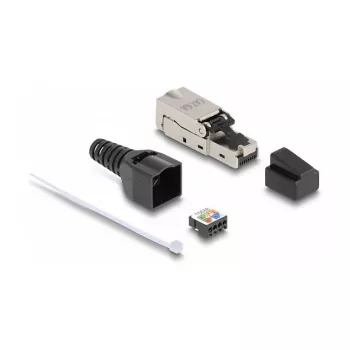 DeLOCK RJ45 plug to LSA Cat.6A toolfree with strain relief