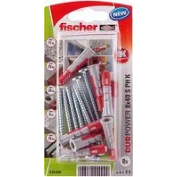Fischer DuoPower 8 x 40 S PH K NV Wall Plug 40 mm 535480 1 Set (535480)