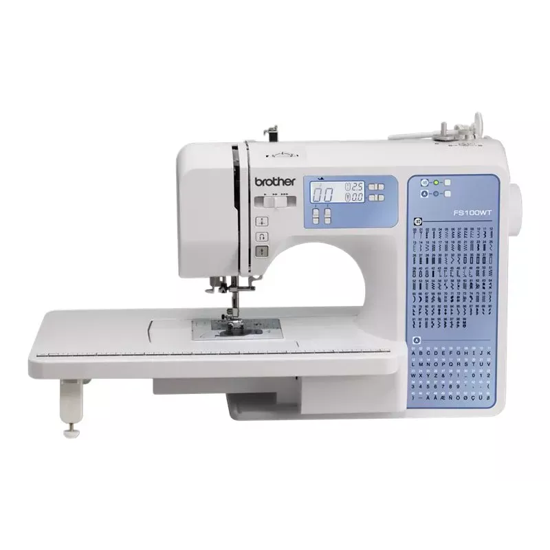 Sewing machine Brother FS100WT — 100 stitch patterns, 850 SPM, 7 mm stitch width, automatic needle threader, LCD