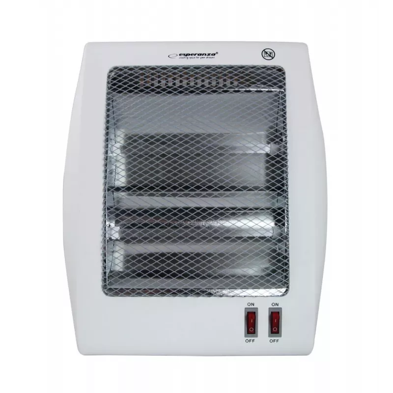 Quartz electric space heater ESPERANZA EHH010 400W/800W, white, 1.2 m cord, buttons, adjustable thermostat