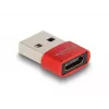 Delock - USB-Adapter - USB (M) zu 24 pin USB-C (W) - USB2.0 3 A - Red (60050)