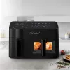 Electric hot air fryer Maestro MR-760 — countertop double-construction, 3.5 L + 6 L, touch control, 2000–2400 W, black