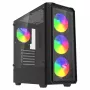 PC Cube Case SAVIO Noctis Glass RGB — Black, ATX/Micro-ATX, 210×410×450 mm, 3×120 mm front fans
