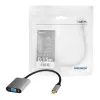 USB Type-C to VGA (D-Sub) video adapter cable LOGILINK CUA0104 0.15 m, grey/black
