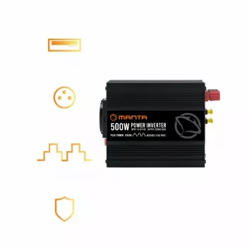 Power inverter MANTA MPI500M 500W continuous / 1000W peak DC to AC