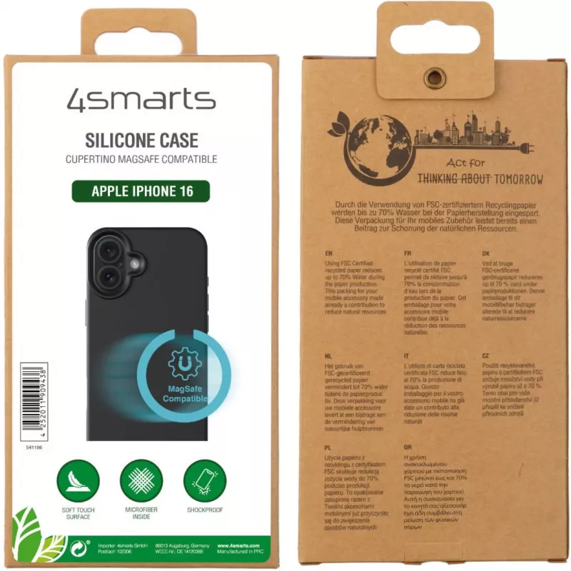 4smarts Silicone Case Cupertino for Apple iPhone 16 MagSafe-compatible