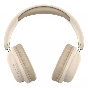 Wireless over-ear headphones DEFENDER EEMOTION B640 BEIGE — binaural, closed acoustic, USB-C, AUX, 20–20000 Hz, 105 dB