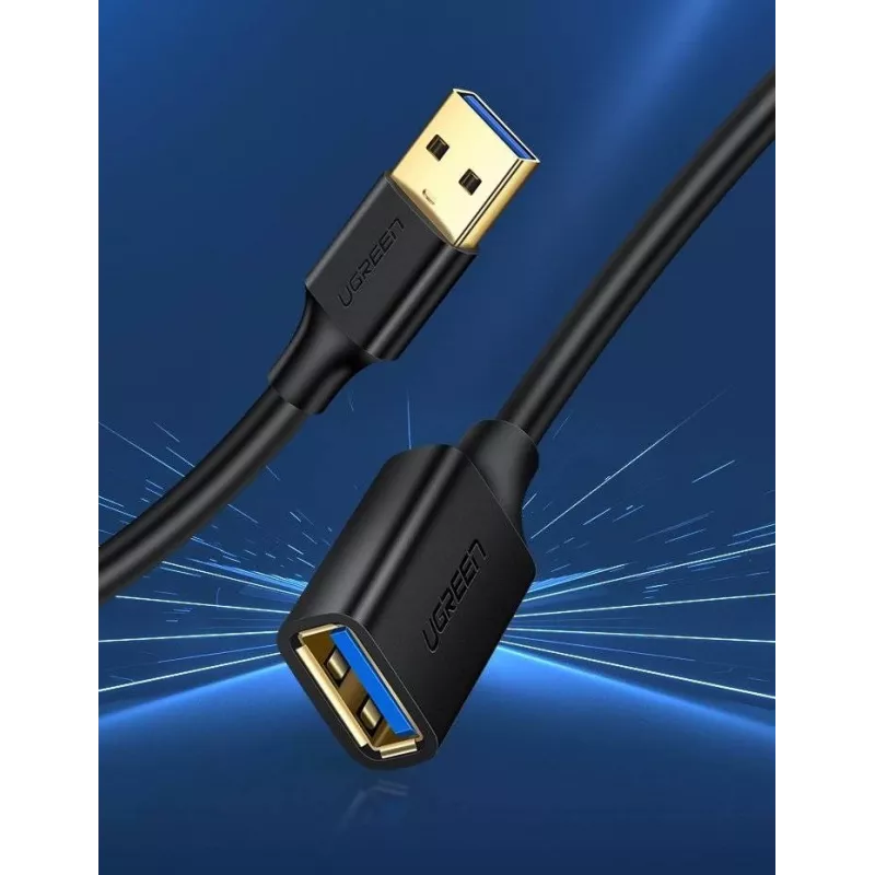 USB 3.0 extension cable adapter UGREEN 10368B — USB A female to USB A male, 1 m, black
