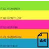 Color Neon paper Double A, 75g, A4, 100 sheets, Rainbow 4, 5 Neon Colors
