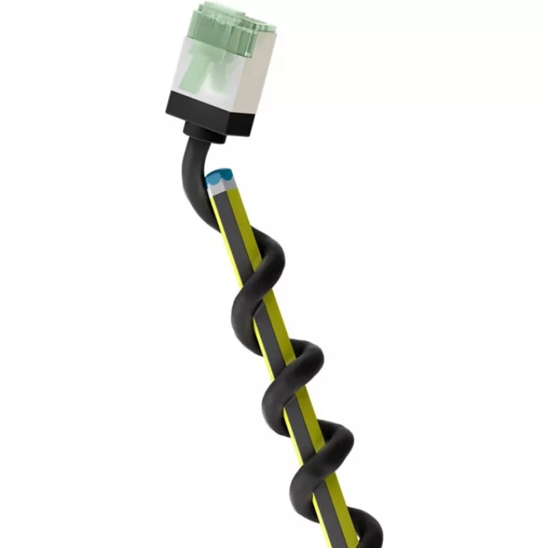 Goobay Ultra-Flexible CAT 8.1 Patch Cable slim U/FTP black - extra-short plug 99.9% (74353)