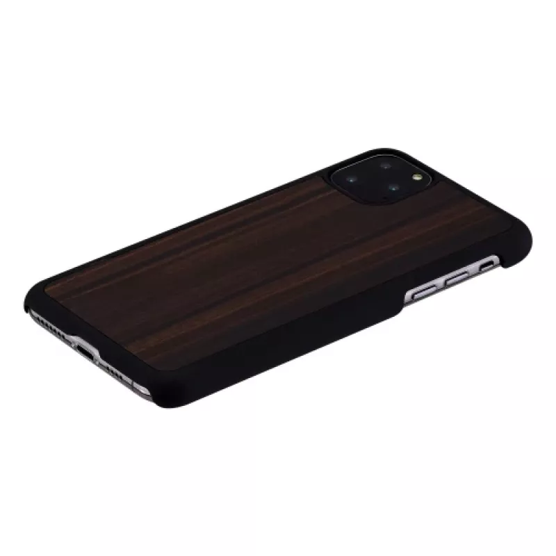 Smartphone case man and wood for iPhone 11 Pro Max, ebony black