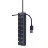 USB hub Gembird UHB-U3P7P-01, 7-port USB 3.2 Gen 1 (Type-A), 0.24 m cable, black