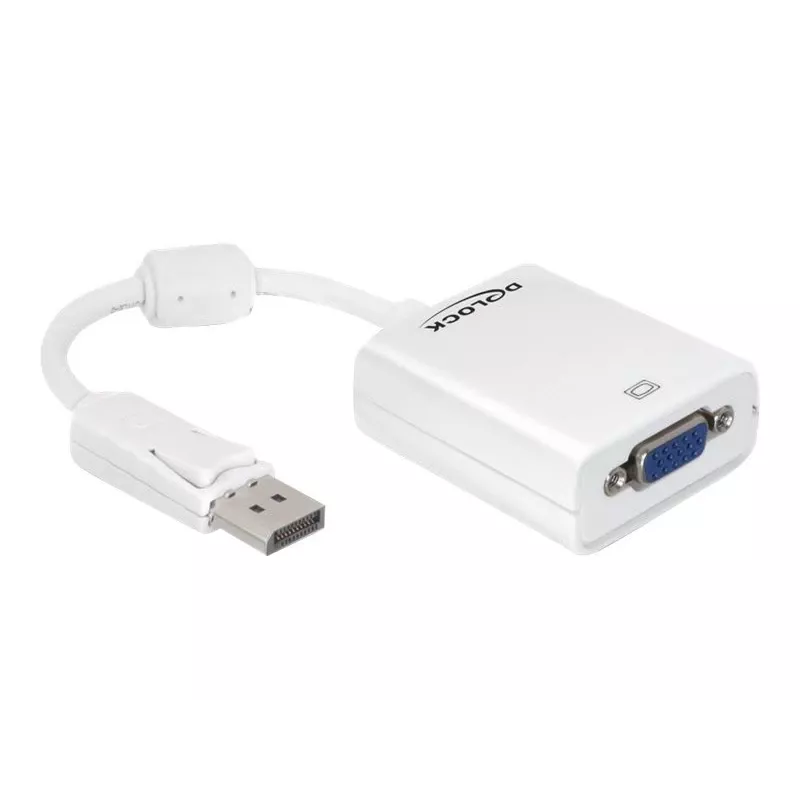Video Cable Adapter DeLOCK 61766 0.125m VGA DisplayPort White