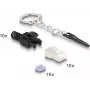 DeLOCK RJ45 Modular plug Cat.6A lockable 10 pcs Set Black Metallic Male