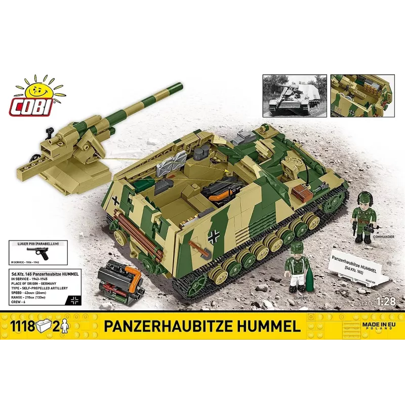 Construction set Cobi Panzehaubitze Hummel 1118 pieces model kit