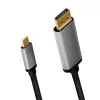 LogiLink CUA0100 Cable Gender Changer DisplayPort USB 3.2 Gen1 Type-C 1.8m Black Grey