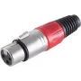 XLR Connector ShiverPeaks BS55022-R Red, 3-pin microphone/audio connector