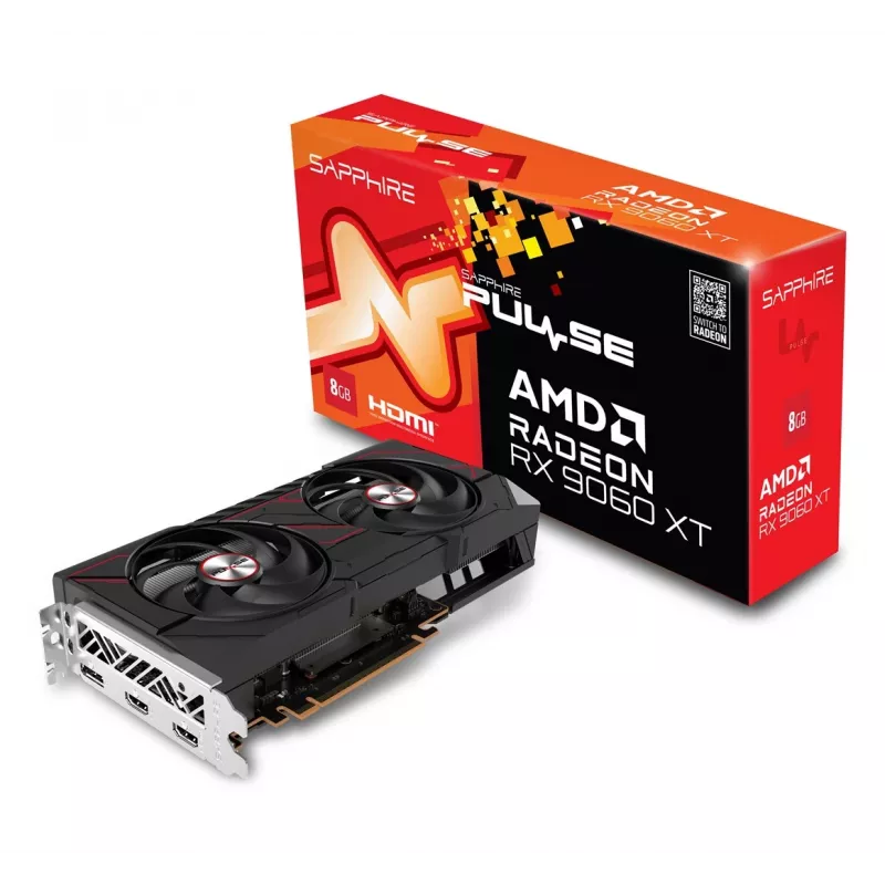 Graphics Card Sapphire Radeon RX 9060 XT 8GB GDDR6, 128-bit, PCIe 5.0, 3320 MHz, 2x DP + HDMI
