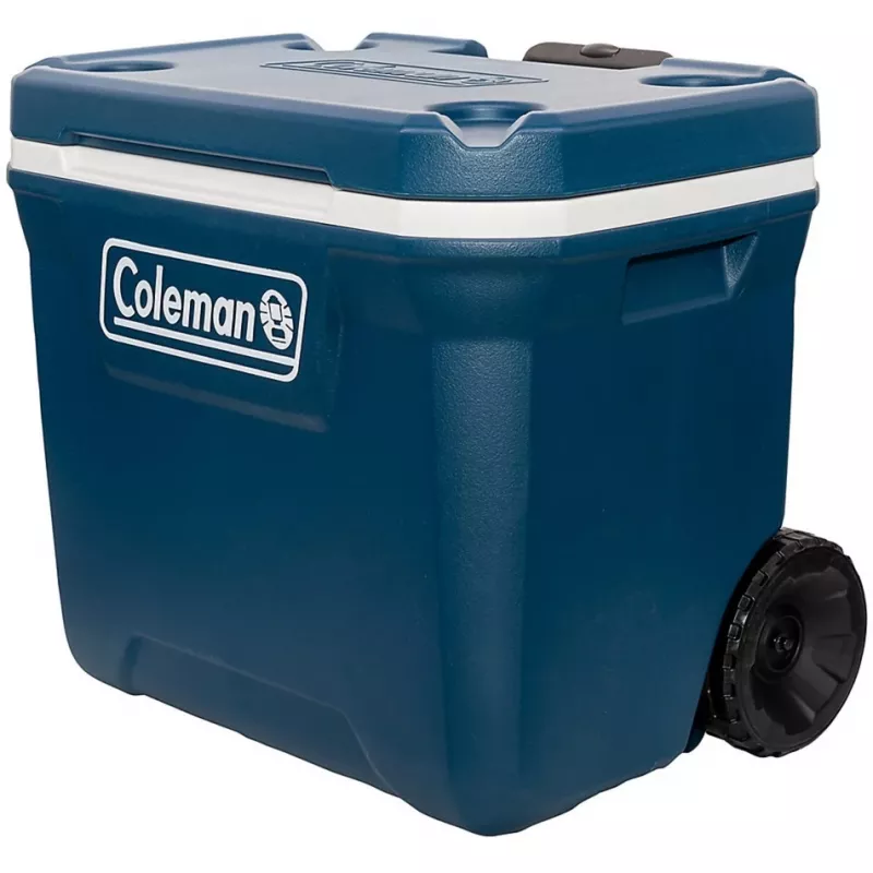 Coleman 50QT Xtreme Wheeled Cooler, Blue, Plastic, polyurethane (PU), Black, 47 l, 113 kg