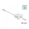 Cable DeLOCK Easy 45 Module USB 2.0 Retractable Cable USB Type-A to 8 Pin Lightning female white