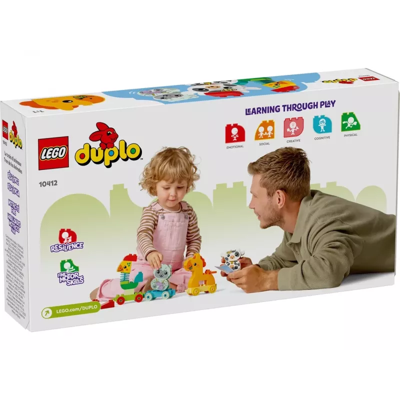 Construction toy LEGO DUPLO Animal Train 10412 — 19 pieces, for ages 1.5+, 170×60×430 mm