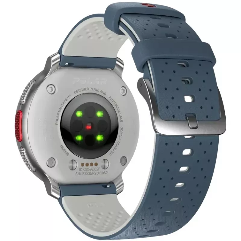 Polar Vantage V3 - Aluminium - Sports Watch with Band - Silicone - Display 3.5 cm (1.39) - 32GB - Bluetooth - 57 g - sky blue (900108892)
