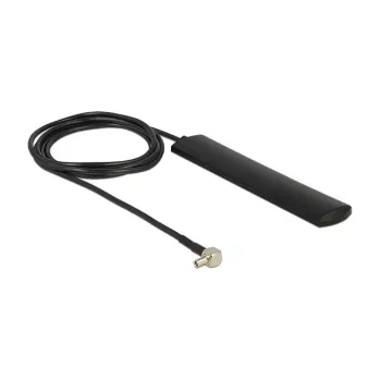 DELOCK LTE antenna TS-9 Plug 90 3 dBi omnidirectional rigid black Adhesive Mounting