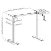 Manual height-adjustable desk MACLEAN MC-790NG — max load 60 kg, max height 120 cm