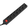 Socket box MACLEAN MCE195G 6-way power strip, 5 m cable, black