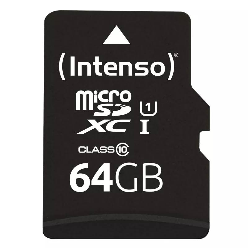 Intenso Performance - Flash Memory Card (microSDXC-an-SD-Adapter inbegriffen) - 64GB - UHS-I U1 / Class10 - microSDXC UHS-I (3424490)