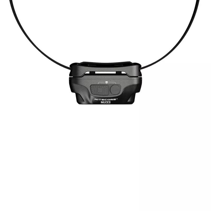 Headband flashlight Nitecore NU33, black, 3 LEDs, 700 lm, aluminum, USB rechargeable, IP66