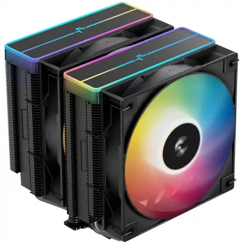 Air cooler DeepCool AG620 BK ARGB V2 — 120 mm dual-fan, 6 heat pipes, LGA 1700/AM4/AM5 support, black