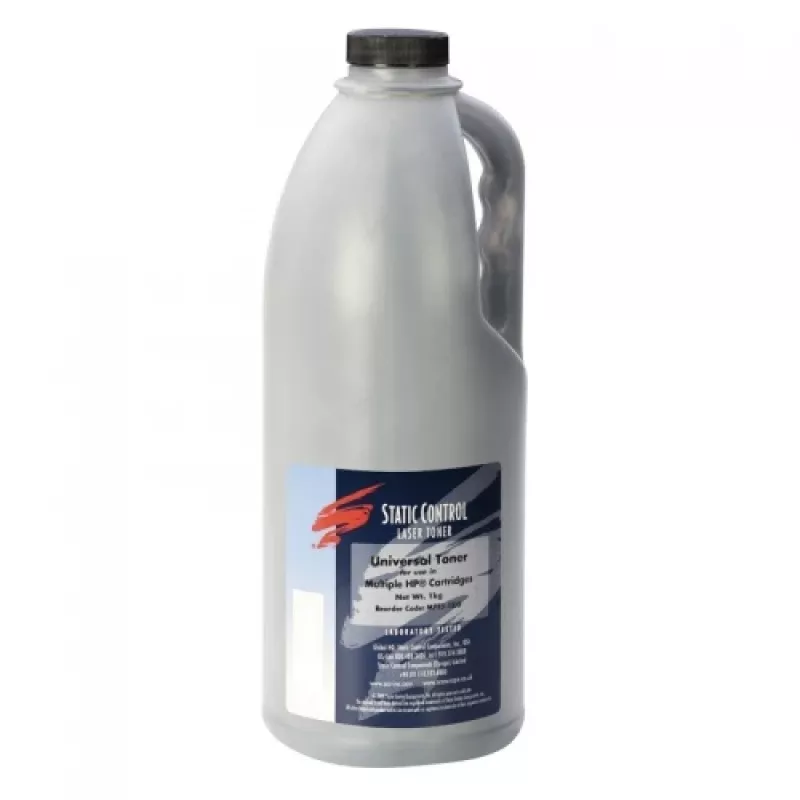Toner powder Static Control for HP Q2612A Q5949A Q7553A Q1338A CE505A Q5942A — Black, 1 kg