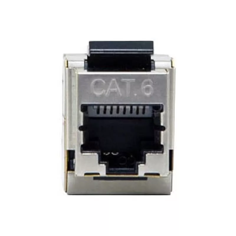 Shielded Cat6 Keystone Inline Coupler 8pcs set, EQUIP — Flat construction, RJ-45, 17×35.5×24.4 mm, silver