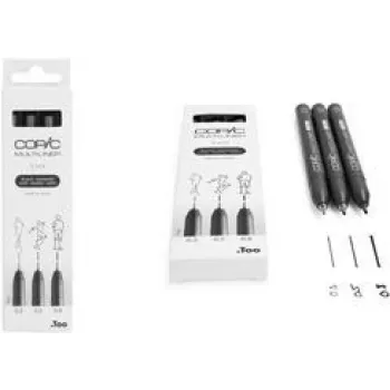 COPIC Multiliner Fineliner black 0.3 + 0.5 + 0.8 mm, 3 St. (22075630)