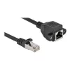 Network Extension Cable DeLOCK Cat.6A 25 cm Black