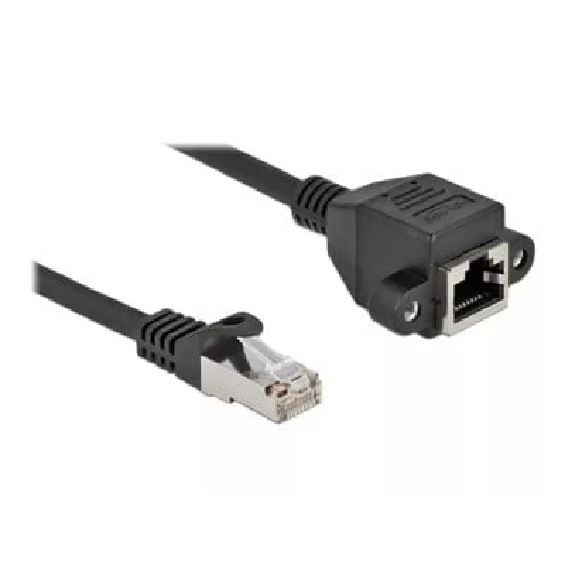 Network Extension Cable DeLOCK Cat.6A 25 cm Black