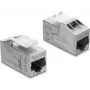 Keystone module DELOCK 91122 — flat RJ-45 insert, silver/white, 16×32.8×20 mm