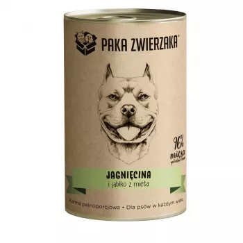 Wet dog food PAKA ZWIERZAKA Lamb and Apple with Mint, 400 g, grain-free, gluten- and soy-free