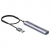 USB hub Unitek H1208CGY01 — 4-port USB 3.0 (5 Gbps), backwards compatible with USB 2.0, aluminium