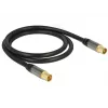 Coaxial Cable RG-6/U DeLOCK 88922 1 m IEC Black