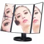 Extralink Makeup Mirror, Magnifying, Black, Foldable, Backlit, with Stand