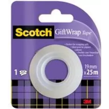Scotch GIFTWRAPR stationery tape 25 m Transparent 19 mm