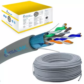 Network Cable Extralink Twisted pair CAT5E FTP Indoor 305M Grey