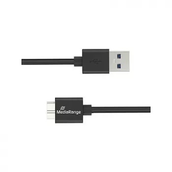 USB cable MediaRange MRCS240 — USB A to Micro-USB B, USB 3.2 Gen 1 (3.1 Gen 1), 1.8 m, black