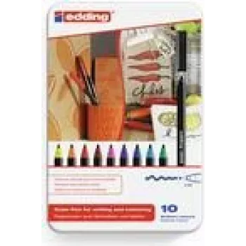 Felt pen Edding 1300 colourpen Black Blue Brown Green Orange Pink Purple Red Yellow 10 pc(s)