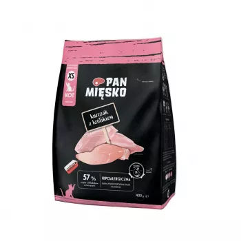 Dry cat food Pan Miesko Chicken with Rabbit XS 400 g — Junior, Small Breed, 39% Protein, 16% Fat