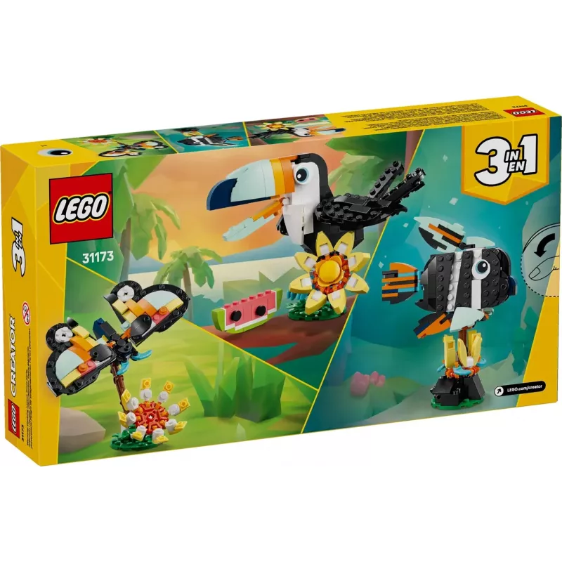 Construction Toy LEGO Creator 3-in-1 Wild Animals Tropical Toucan set 31173