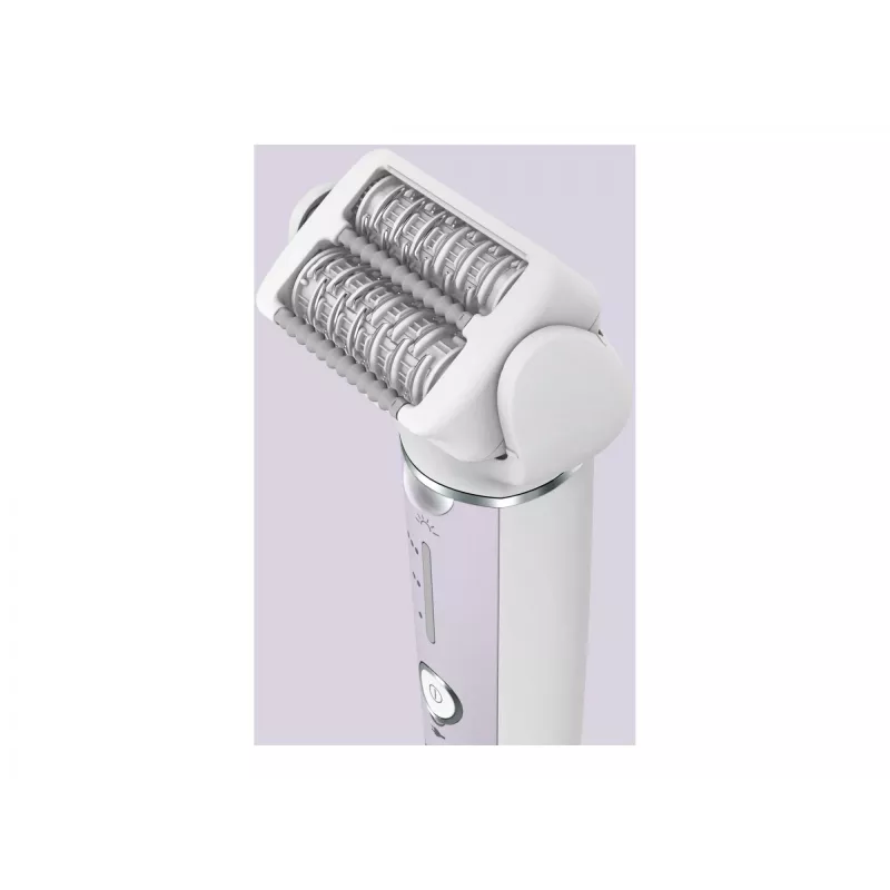Epilator Panasonic ES-EY30A — 60 tweezers, 3 speeds, Wet & Dry, battery-powered, white/purple